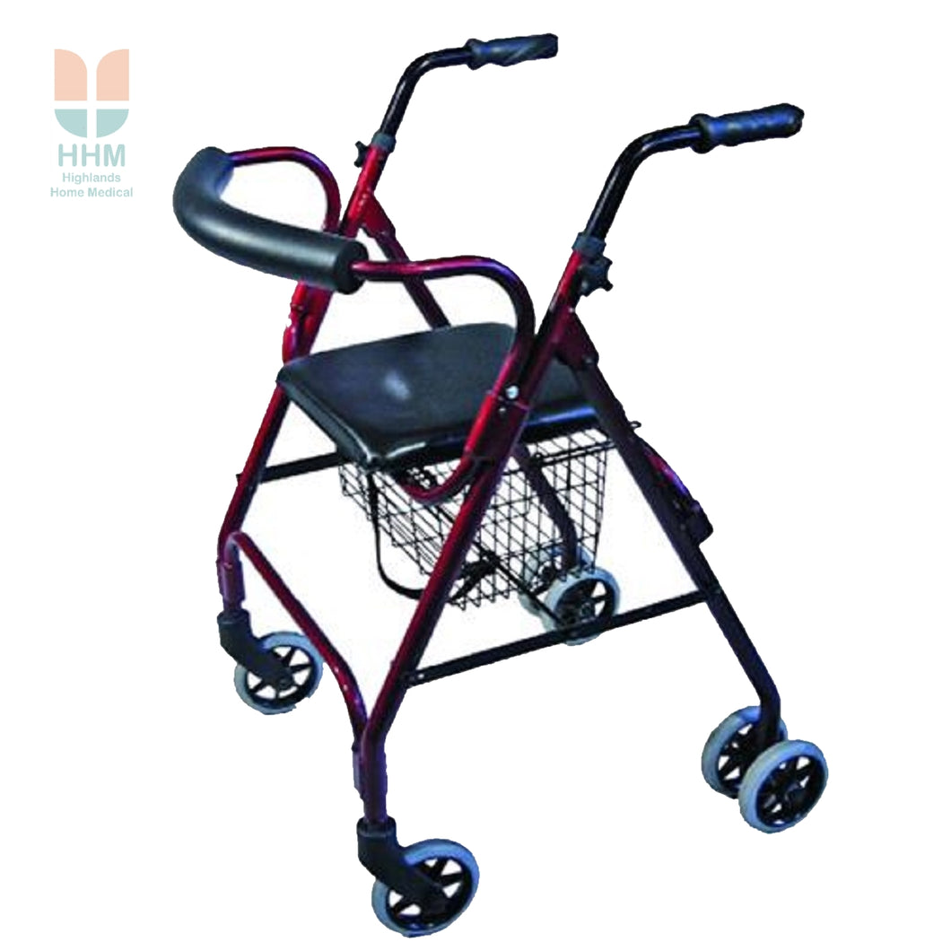 Lightweight Rollator with Compression Brakes